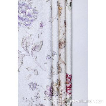 Flower pattern PVC wallpaper